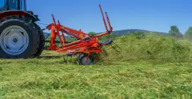 Сіноворушилки GF 10803 в роботі на ділянці