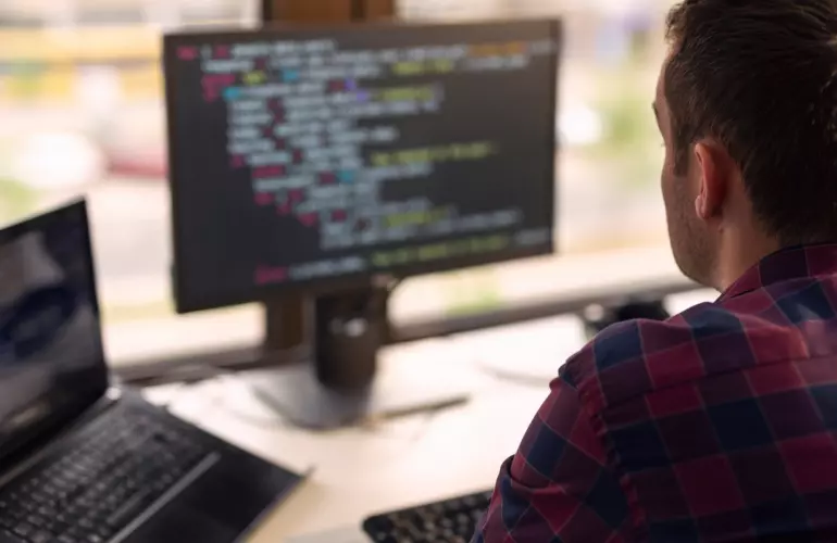People working into the IT department