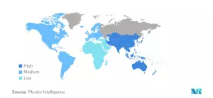 темпи зростання світового ринку точного землеробства за географією