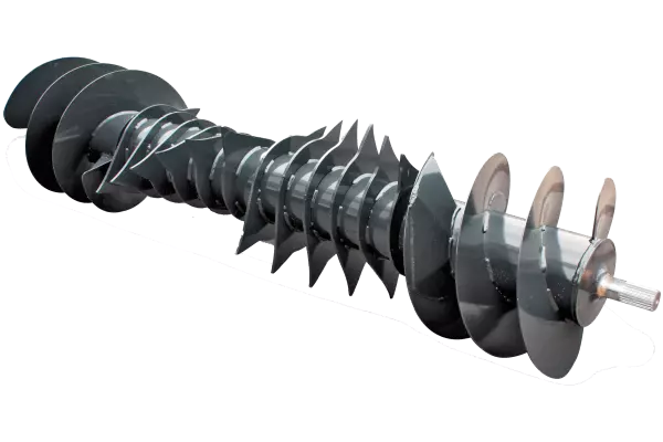 Конструкція 48 см ротора OPTIFEED, в якому функції зубців і шнека об'єднані на одному валу