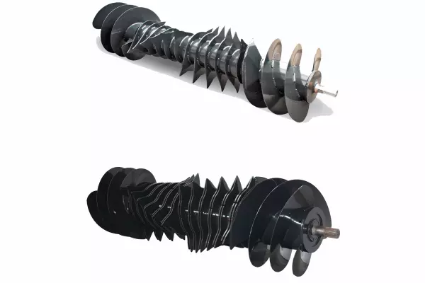 Конструкція 48 см ротора OPTIFEED, в якому функції зубців і шнека об'єднані на одному валу