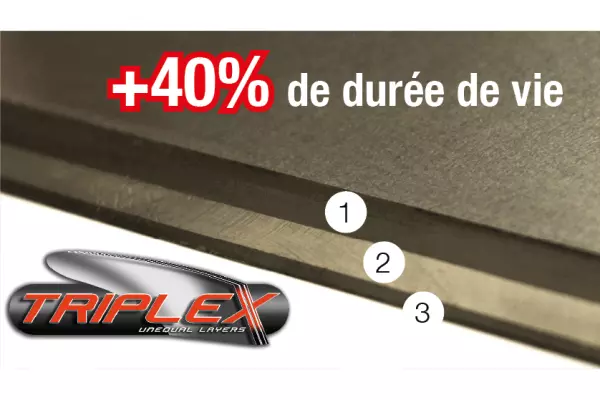 Детальний вигляд трьох неоднакових шарів відвалів Triplex