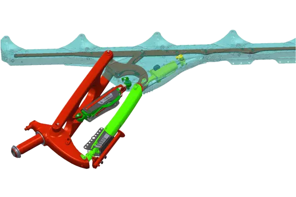 Пристрій змінної ширини на 100 % захищений всередині рами MASTER L