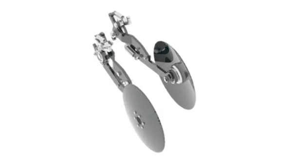 Vista en 3D de un disco liso del cultivador binador ROWLINER