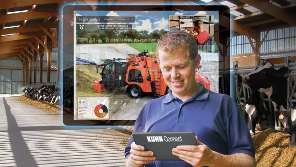 Підключення KUHN CONNECT дозволяє фермерам та їхнім дилерам оптимізувати використання та обслуговування SPW Power