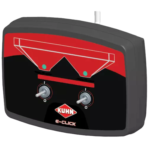 Блок керування E-Click для відкривання та відключення заслінок на електричних циліндрах з кабіни – для розкидачів AXIS версії C.