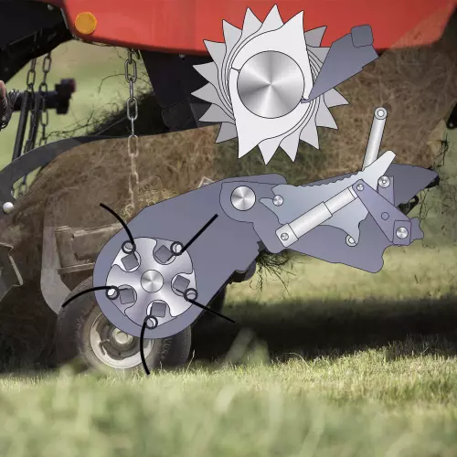 Платформу та ножі можна опустити за допомогою гідравліки