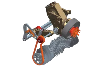 Редуктори та вали забезпечують ідеальну синхронізацію машини та легке обслуговування.