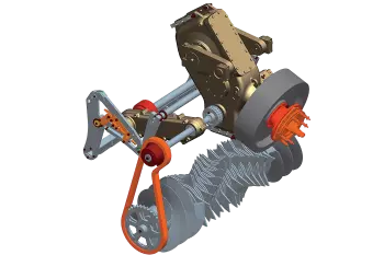 Редуктори та вали забезпечують ідеальну синхронізацію машини та легке обслуговування.