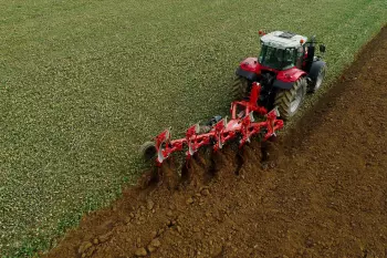 Плуг VARI-MASTER L, версія «по полю» – вигляд згори 